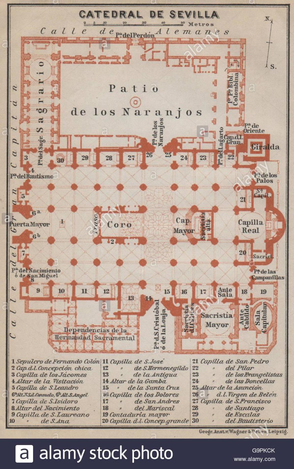نقشه از کلیسای جامع سویل