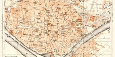 نقشه قدیمی شهر سویل اسپانیا