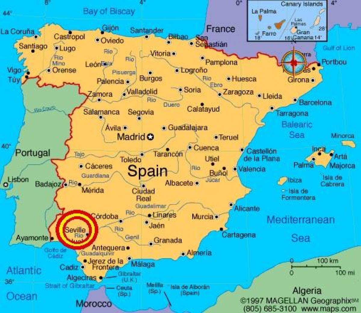 سویا espana نقشه