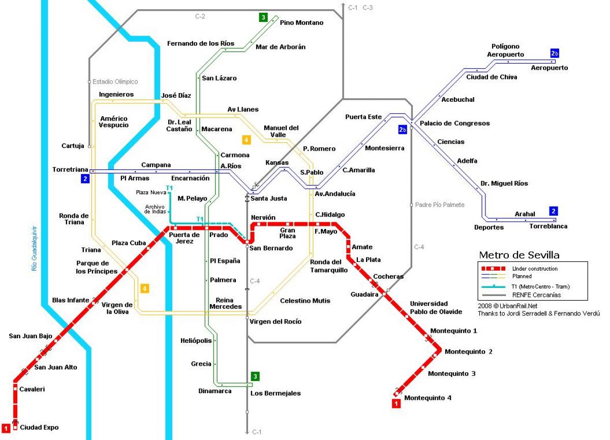 نقشه سویل مترو