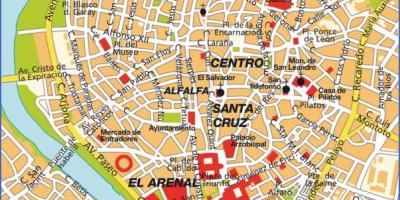 سویل, اسپانیا, نقشه جاذبه های گردشگری